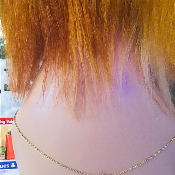 💋❤️🌹fashion gold color nameplate necklace customize name rose - Picture 4 of 4